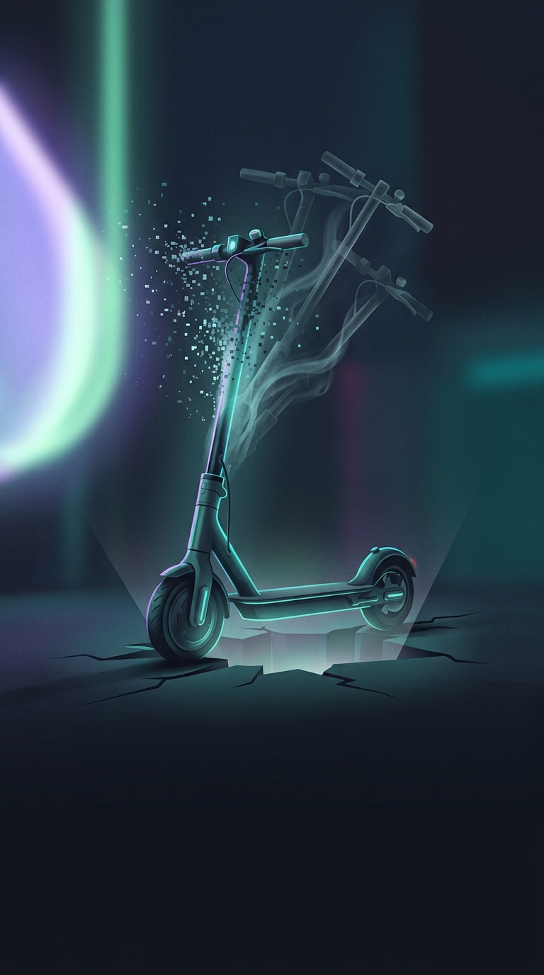 Despite their eco-friendly marketing, what is the shockingly brief average lifespan of a shared electric city scooter?