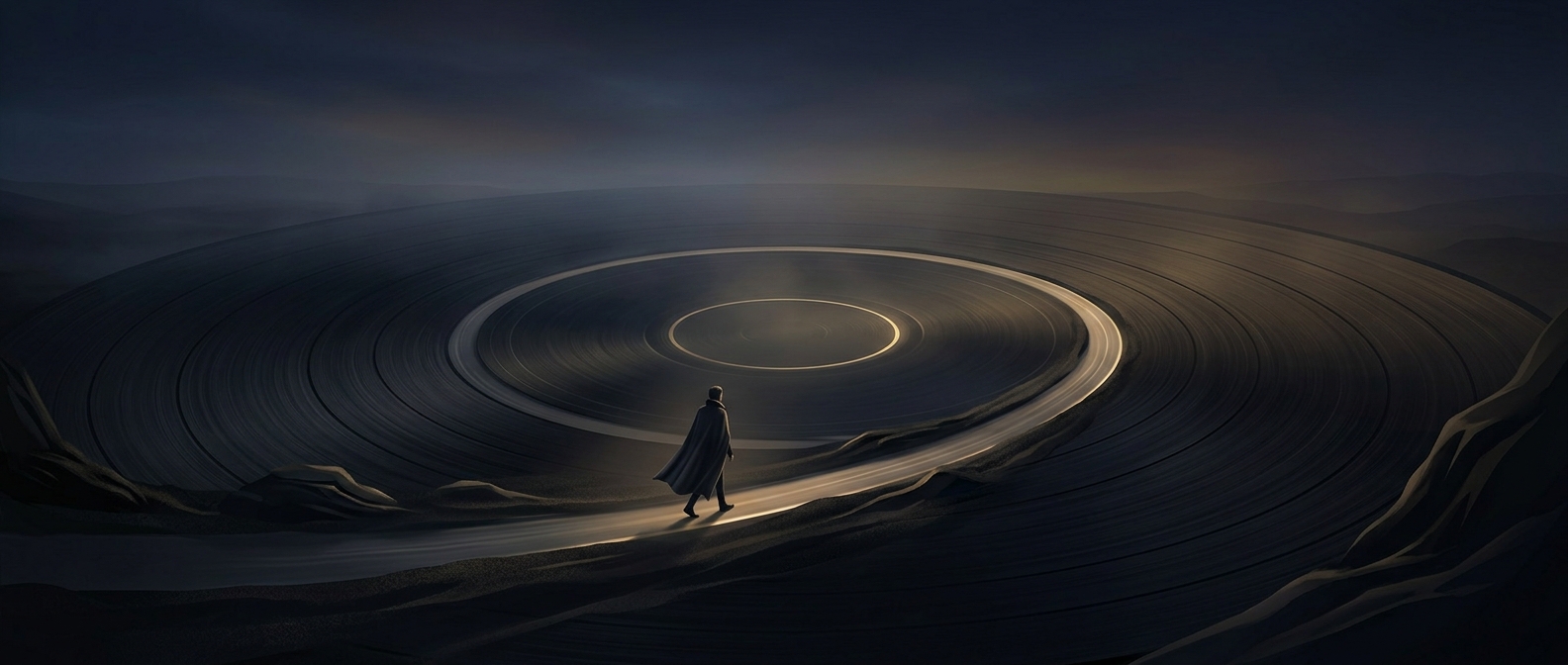 Vinyl records contain a continuous locked groove at the end
