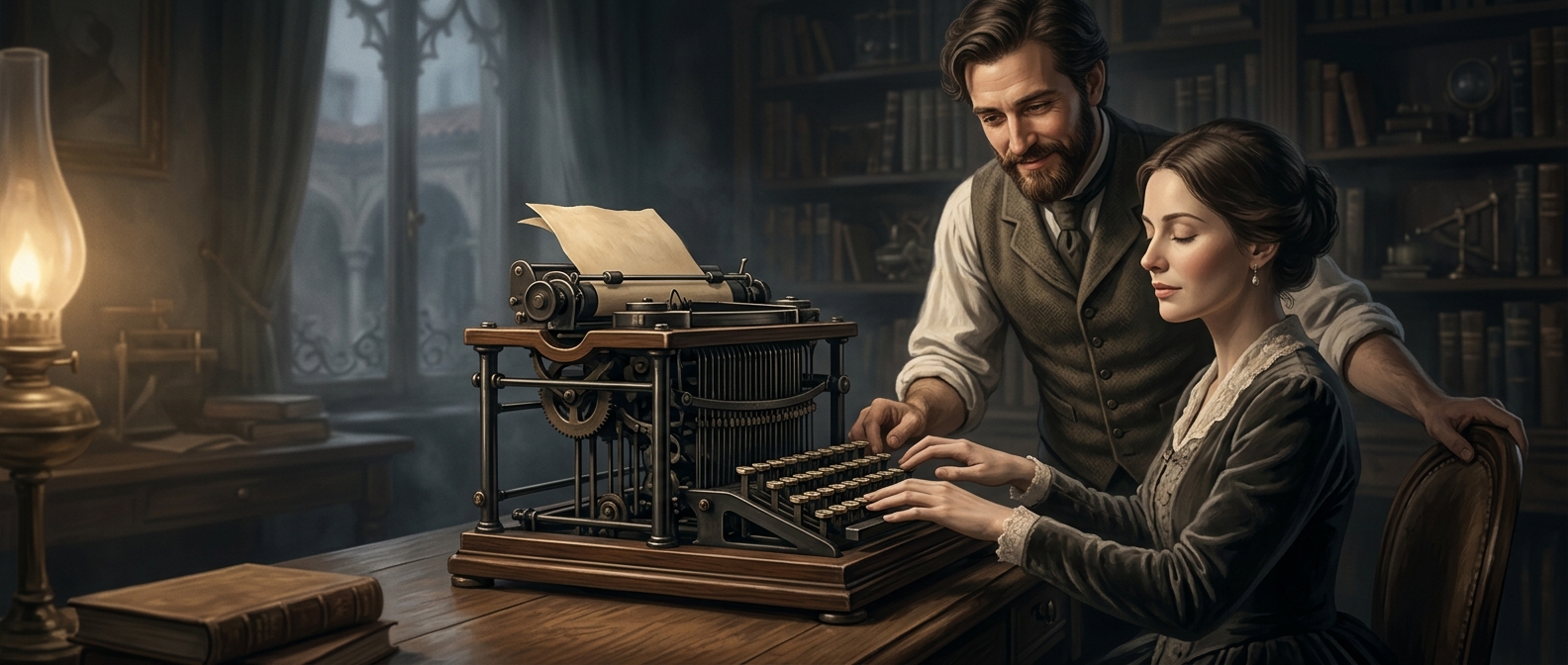 The typewriter was invented to help a blind writer