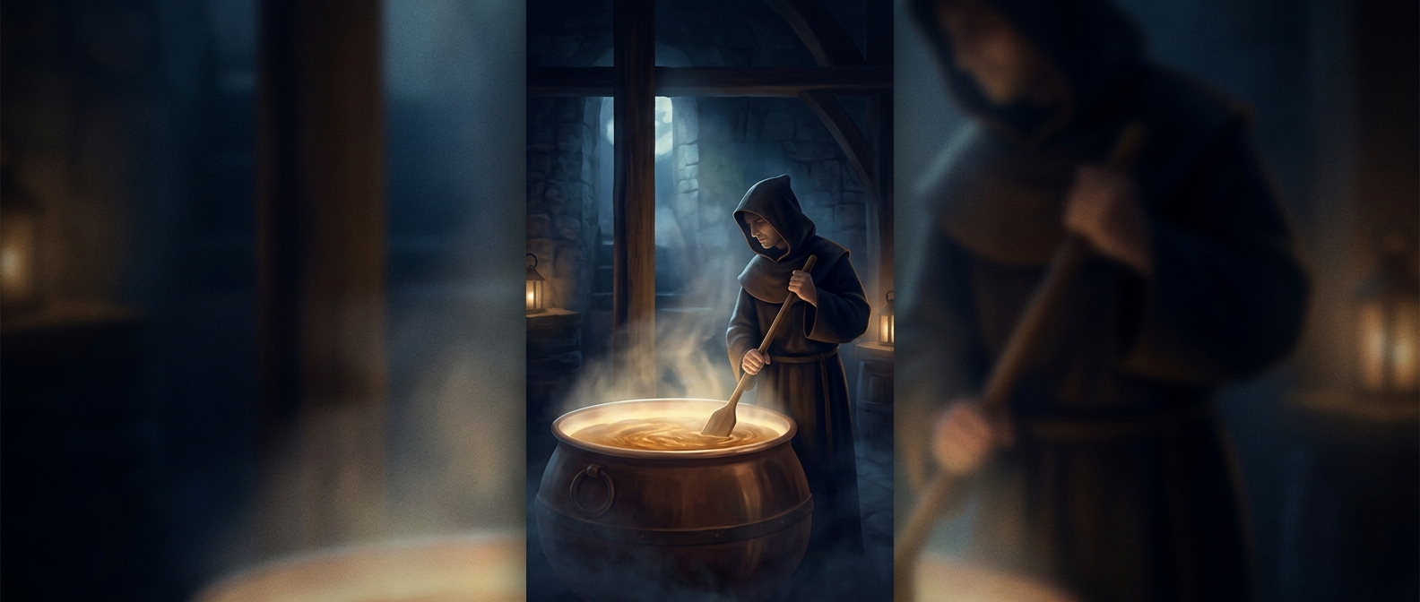 Brewing beer entirely by nighttime glow