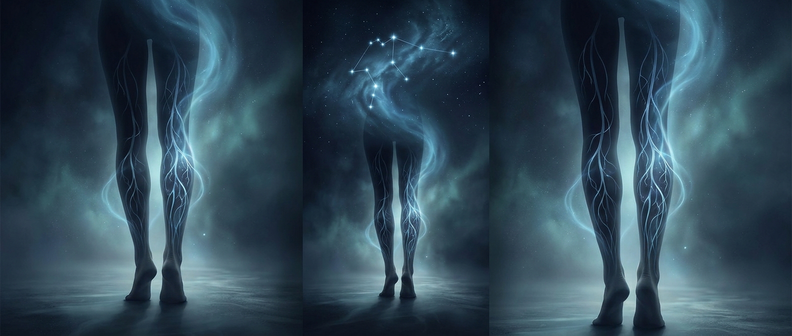 Aquarius rules calves and the human circulatory network