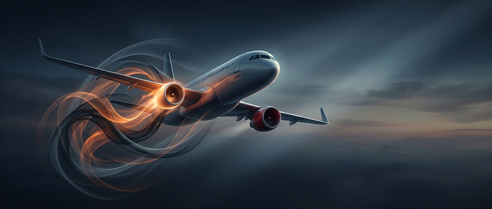 Отказ двигателя на одном крыле пытается развернуть двухмоторный самолет