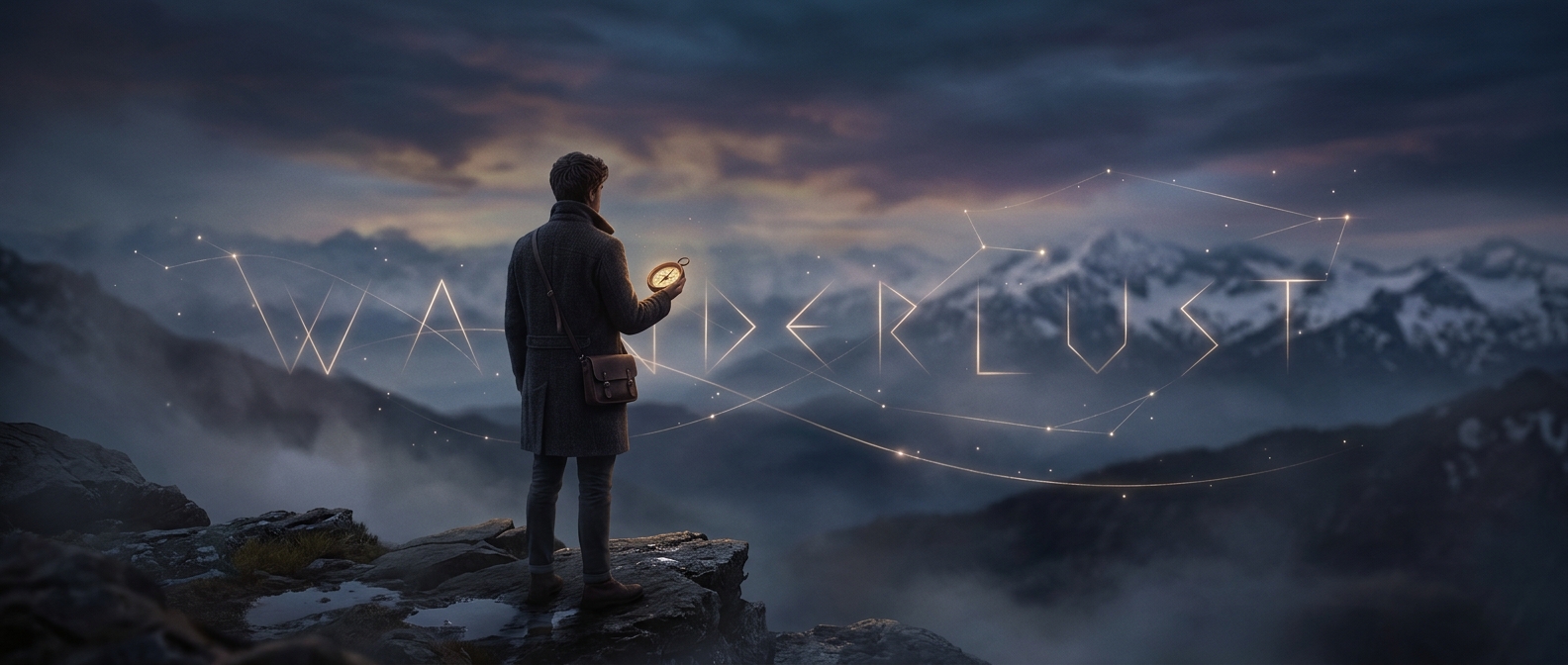 Wanderlust is a concept borrowed directly from German