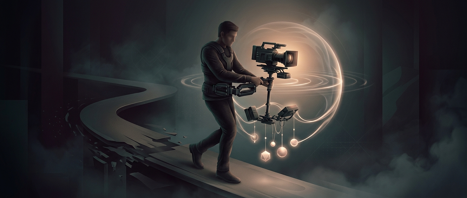 Для плавных кадров Steadicam подвешивает к оператору 80 фунтов металла