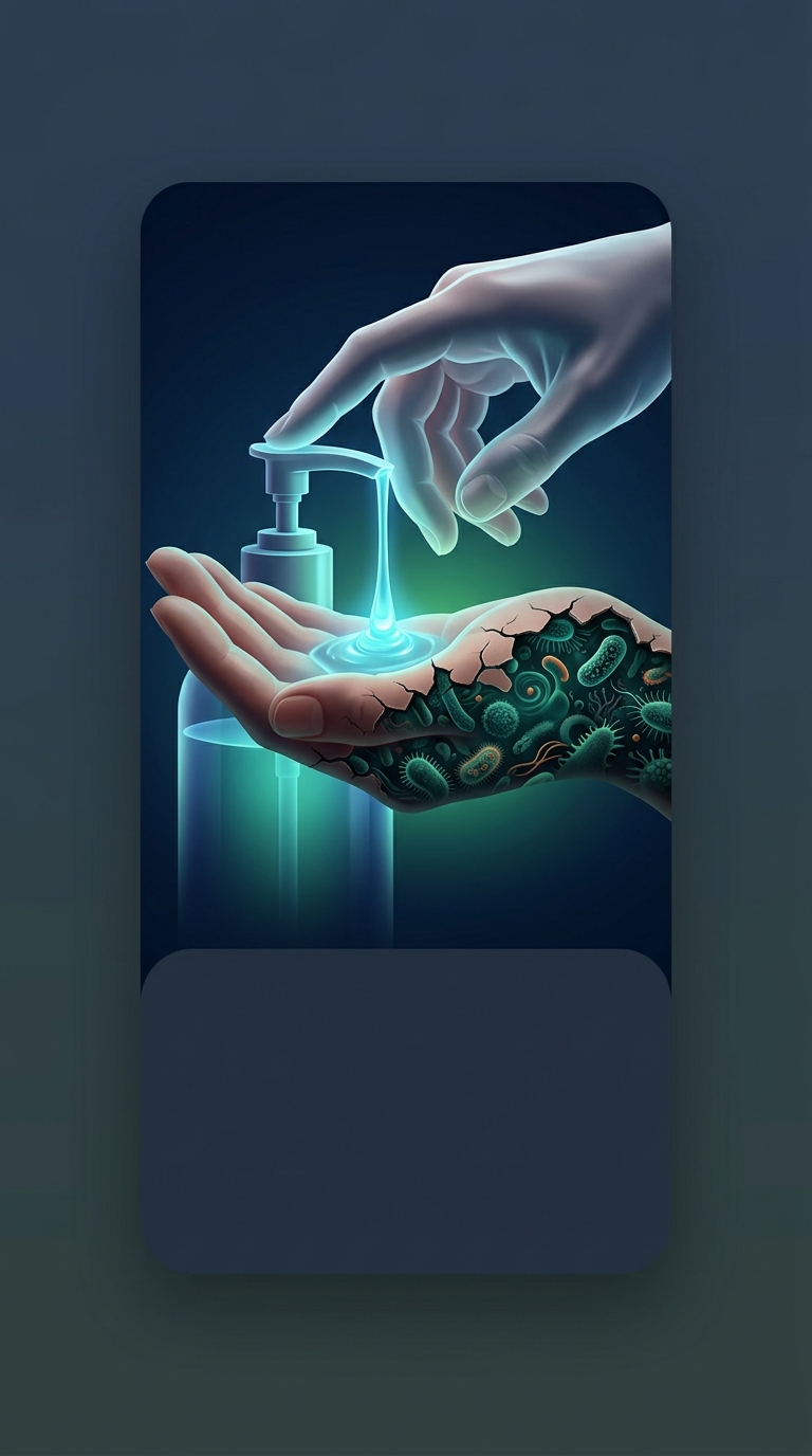 Beyond killing viruses, what deeply unsettling reality happens when you obsessively pump hand sanitizer every day?