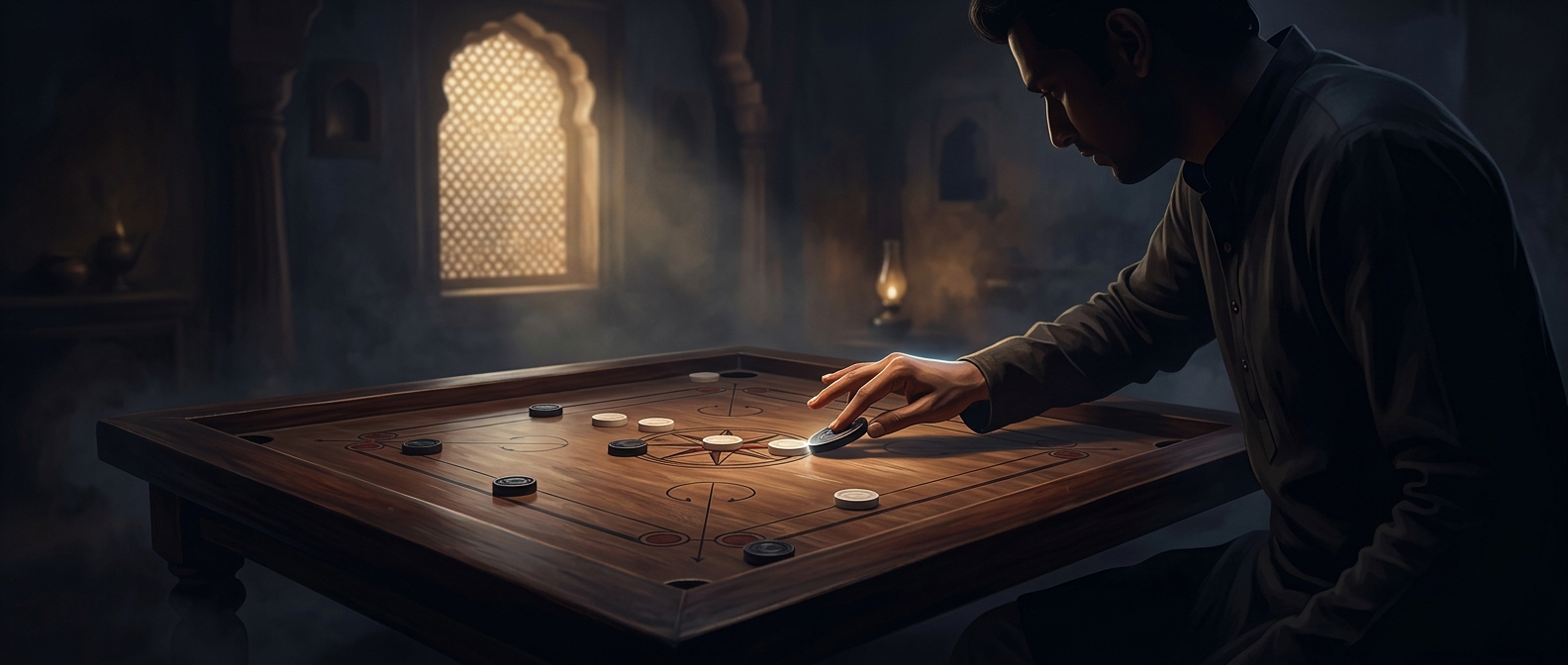 Carrom is an Indian tabletop game played by flicking disks