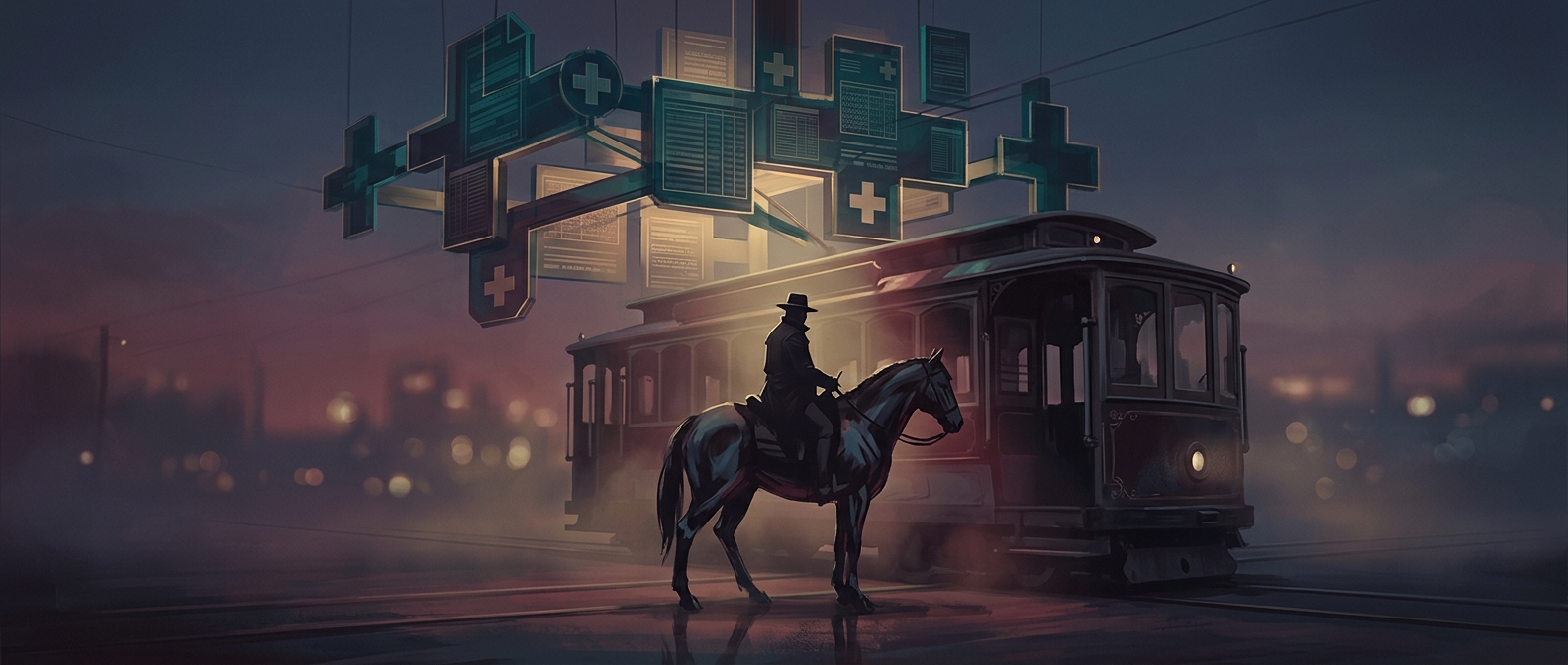 There's a medical code for horse riders hit by streetcars