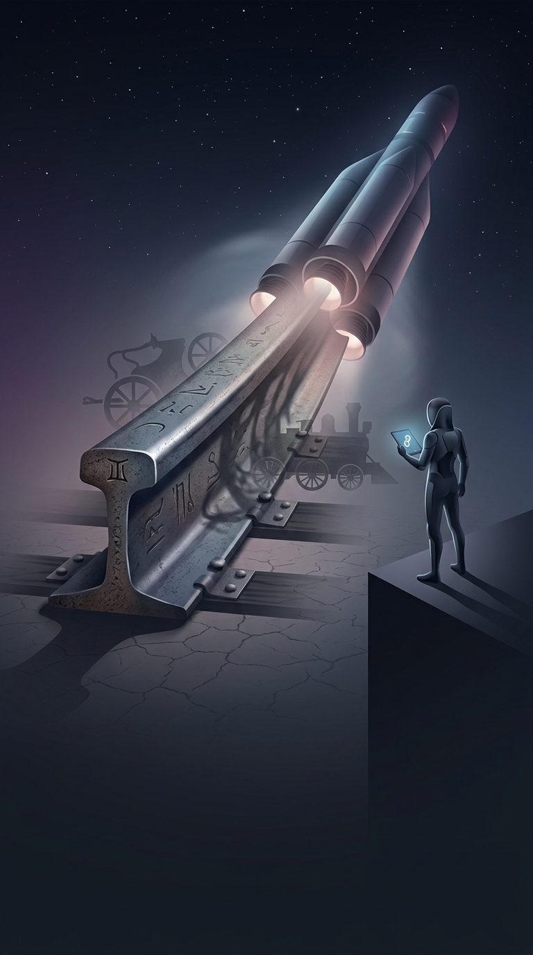 What radically ancient transport method surprisingly dictated the exact width of the modern space shuttle’s massive booster rockets?