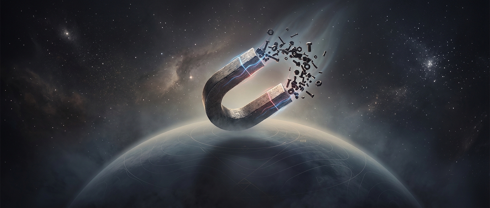 A refrigerator magnet can overpower gravity