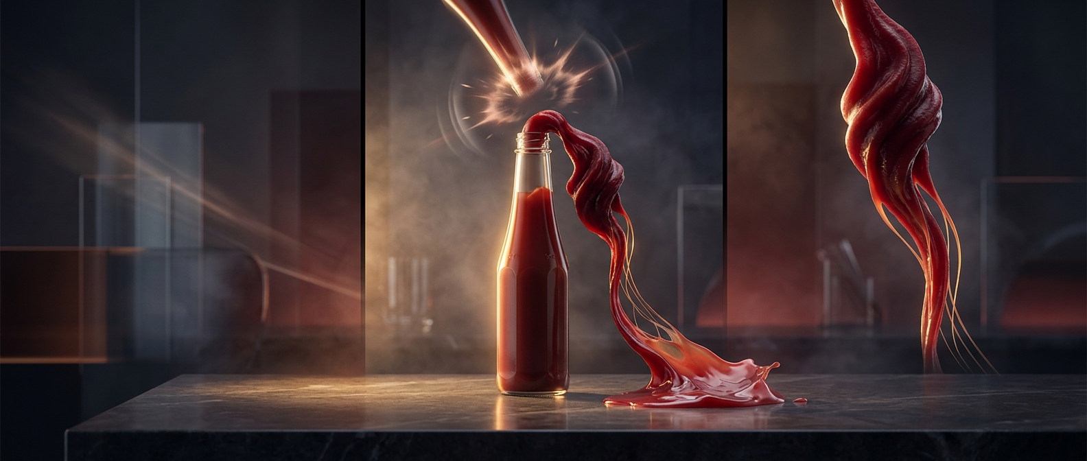 Why smacking ketchup makes it flow