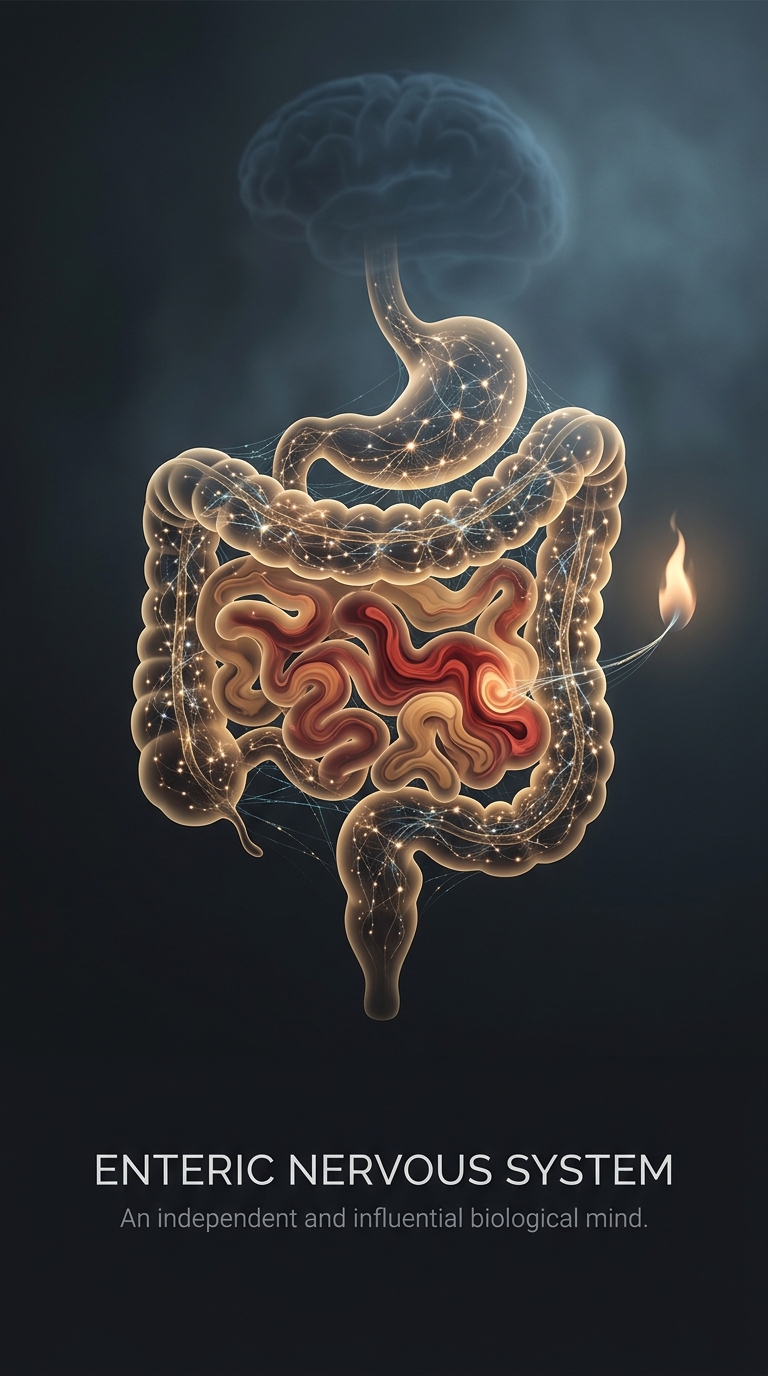 Enteric nervous systems are embedded directly in the lining of the human gastrointestinal tract, consisting of over one hundred million neurons that can operate entirely independently from the brain in your head.