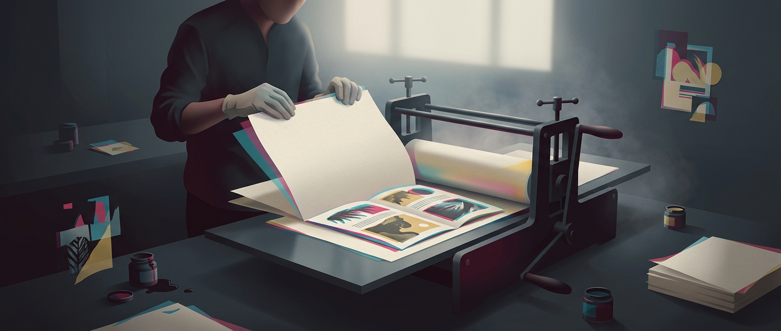 Independent zines intentionally misalign colors for aesthetics