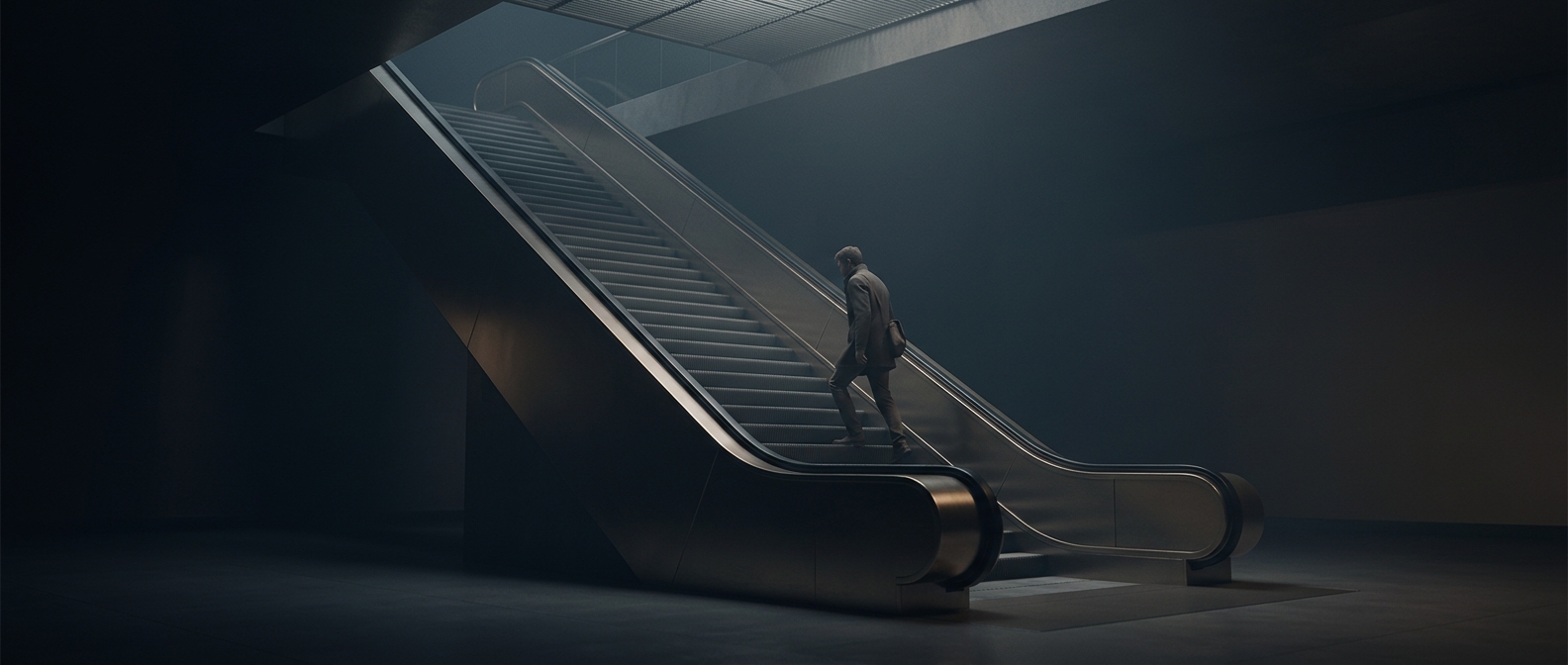 Why a broken escalator still works as stairs