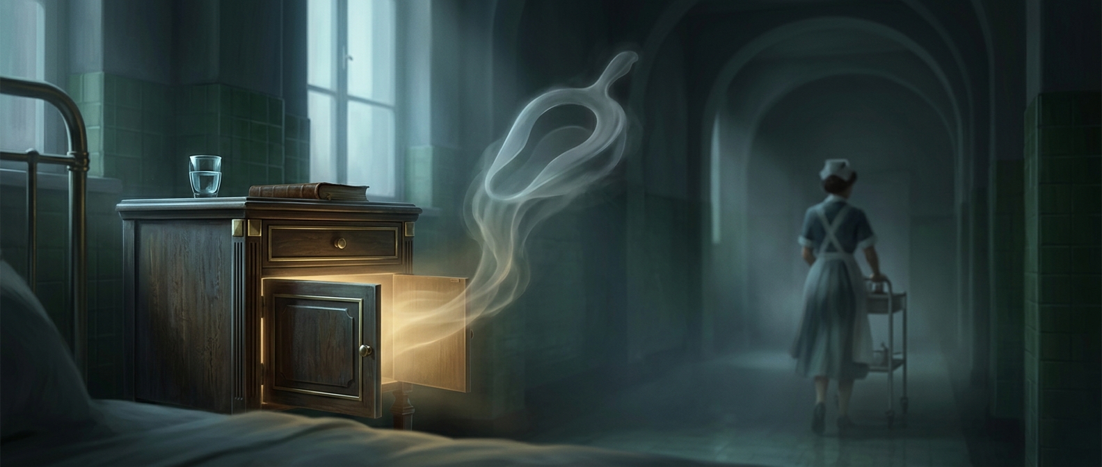 The hidden chamber pots inside old hospital cabinets