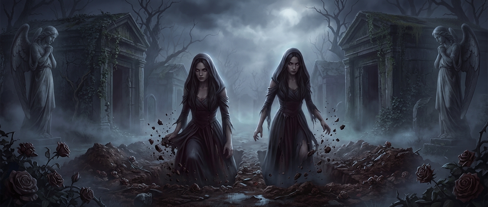 Evil twins returning dramatically from the grave