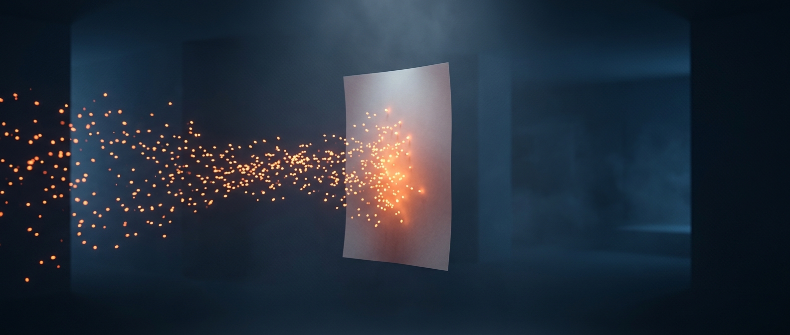 Alpha radiation particles miserably fail to penetrate paper