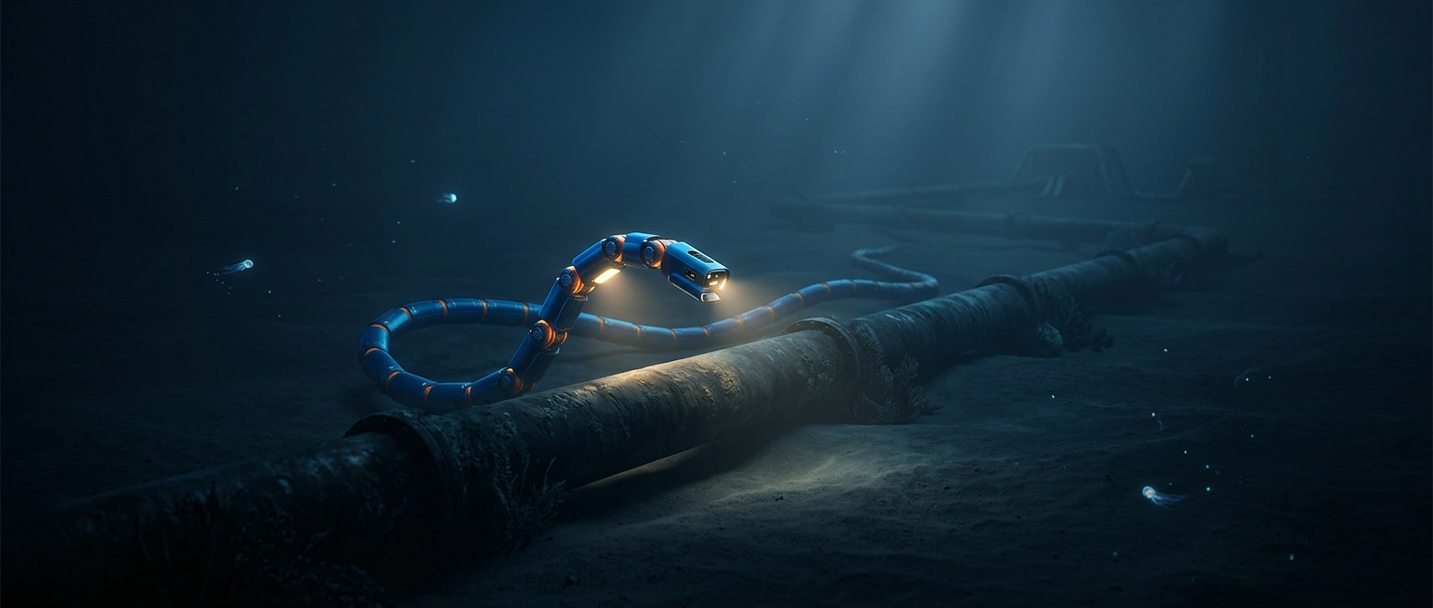 The snake robots living on the ocean floor