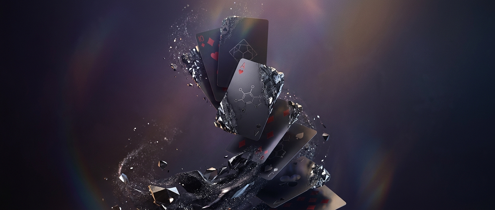 Why playing cards have a dark layer inside