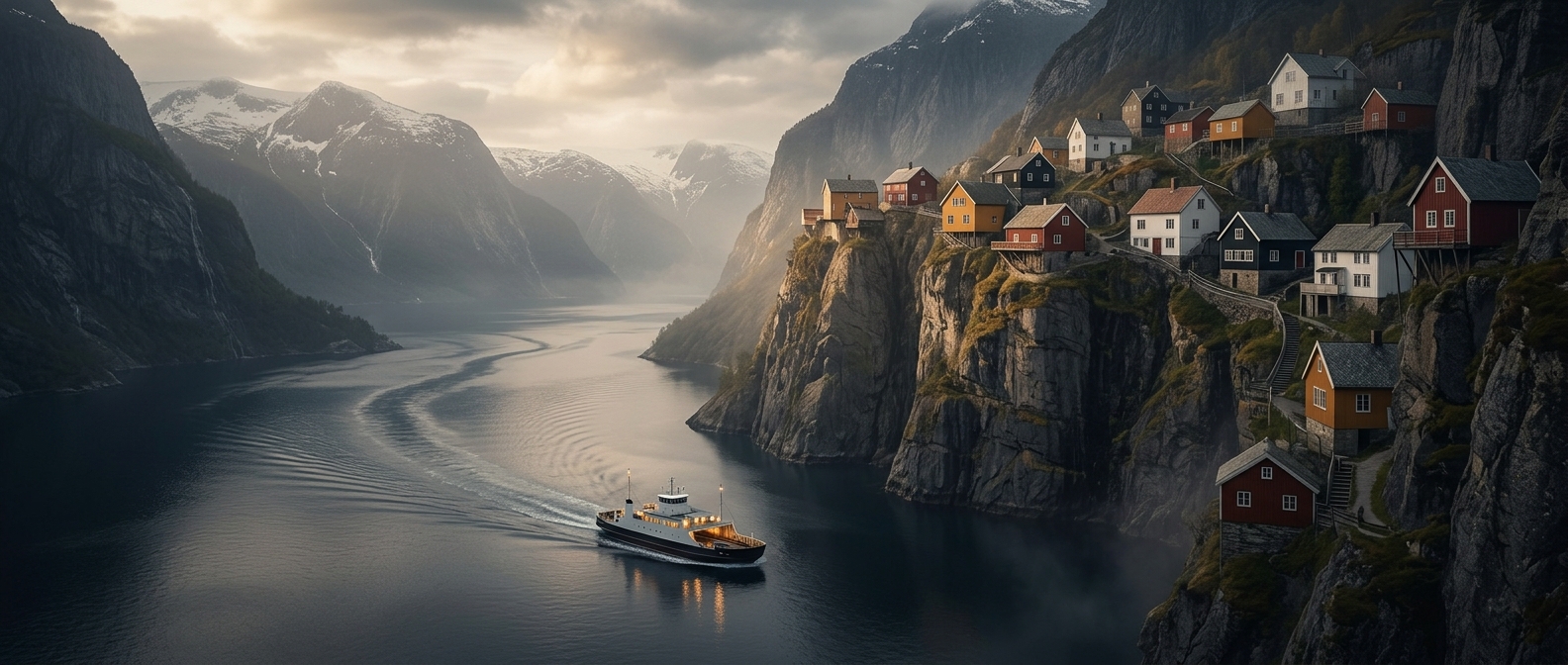 Norway’s cliff villages reachable only by ferry