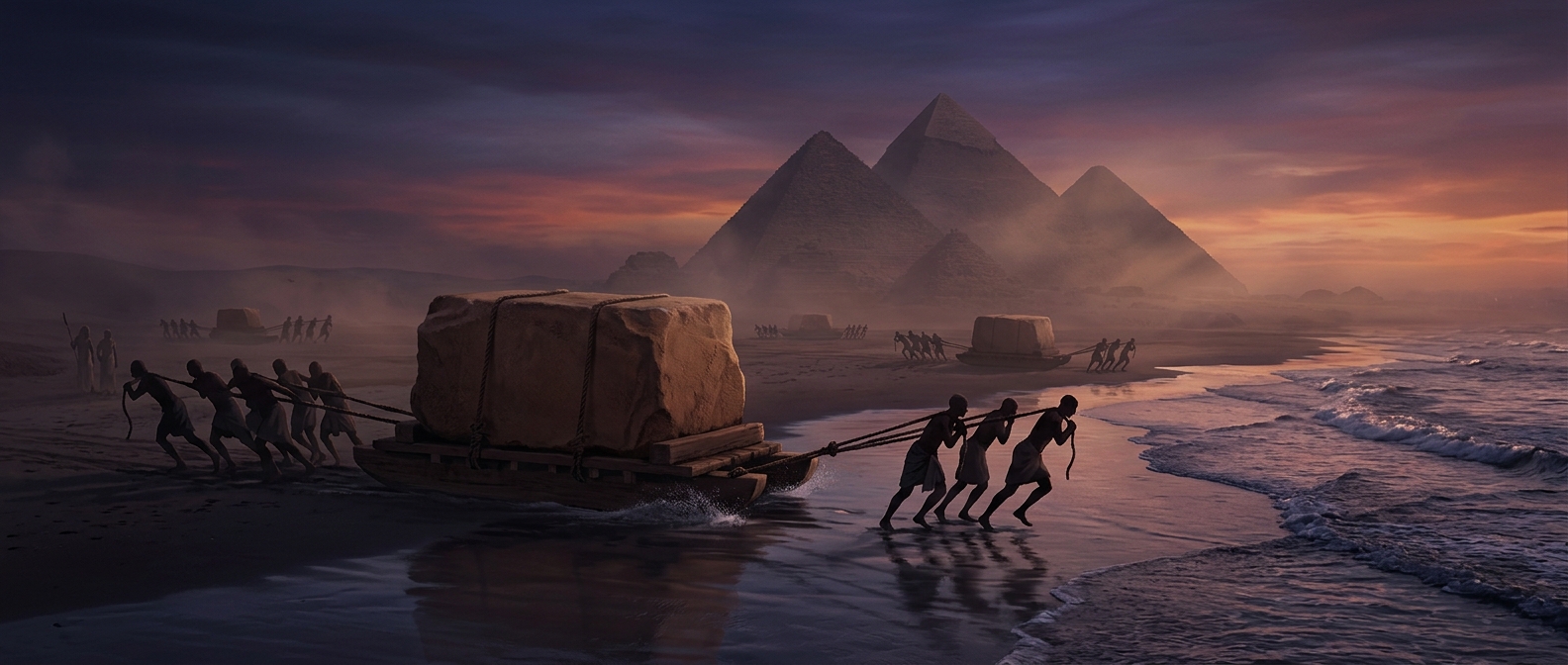 How ancient builders dragged stones across sand