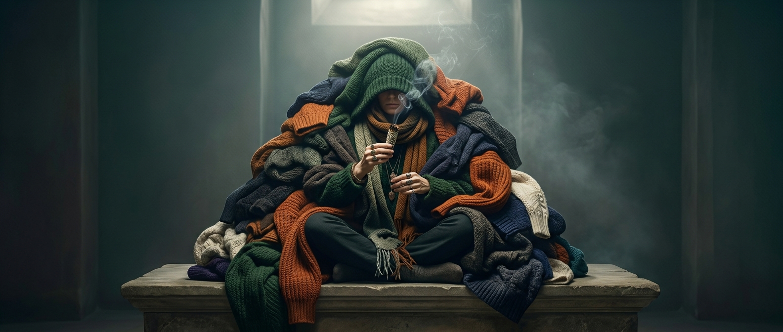 Practitioners wear entirely too many oversized sweaters