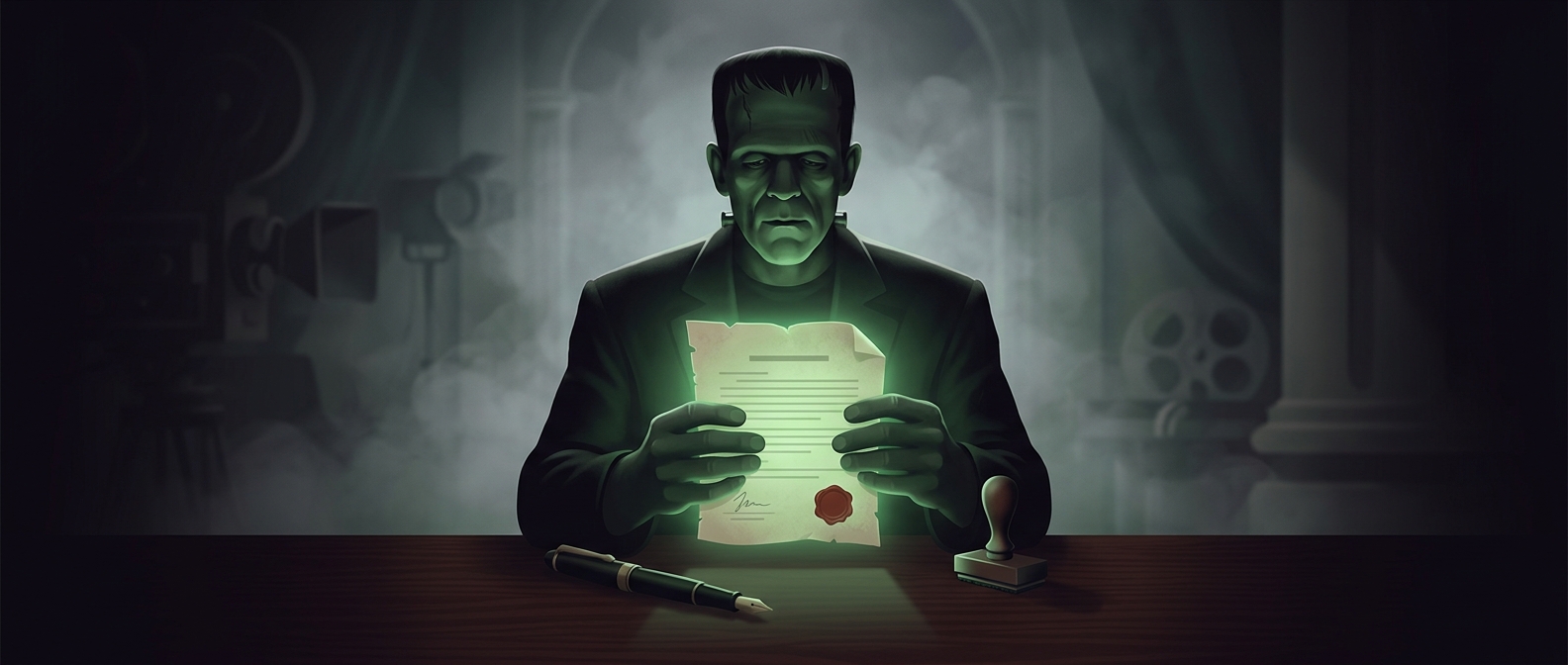 Universal copyrighted Frankenstein's green makeup