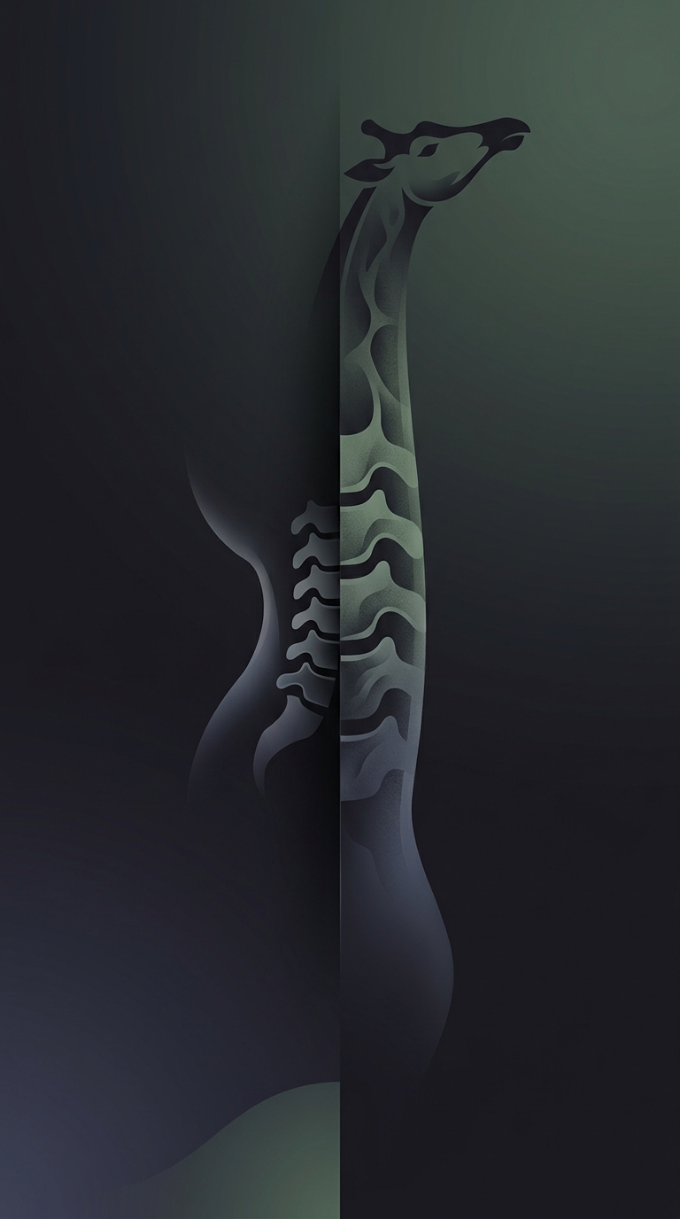 Giraffes have the exact same number of neck vertebrae as humans do, they are just stretched out to an absolutely ridiculous length.