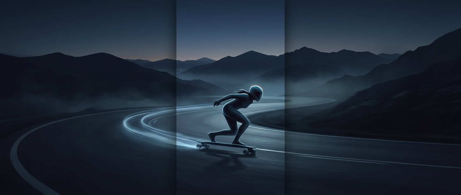 Longboards are specifically shaped for high-speed coasting