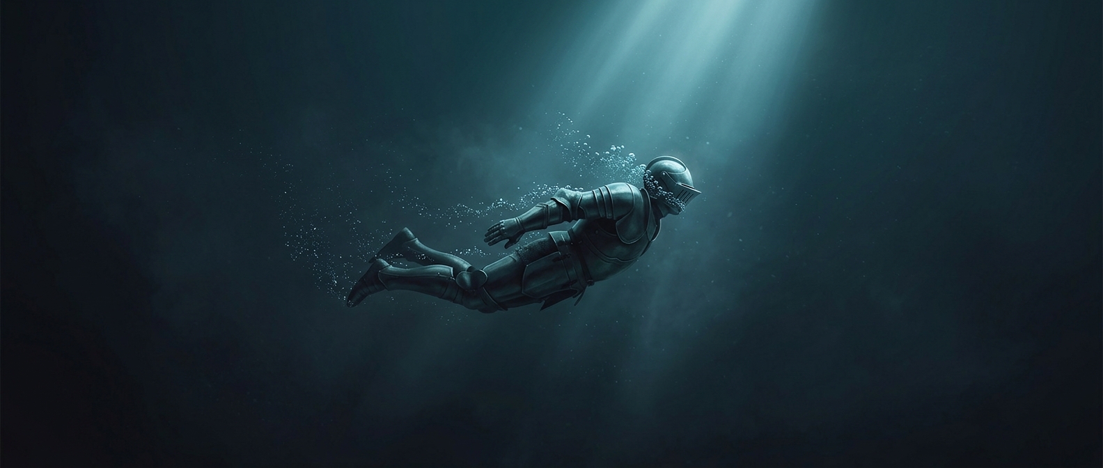 You can swim in a suit of armor