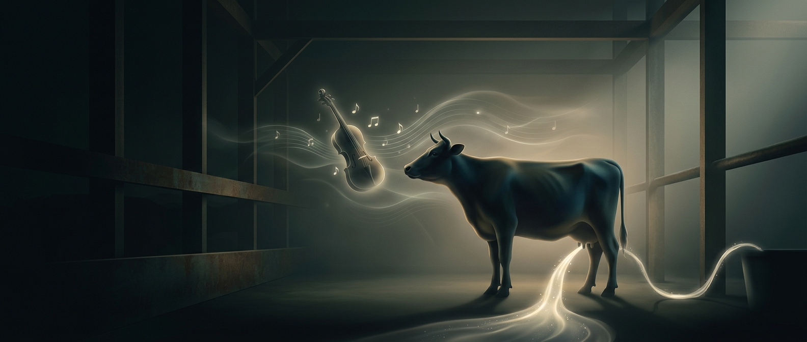 Cows give more milk when they hear soothing music