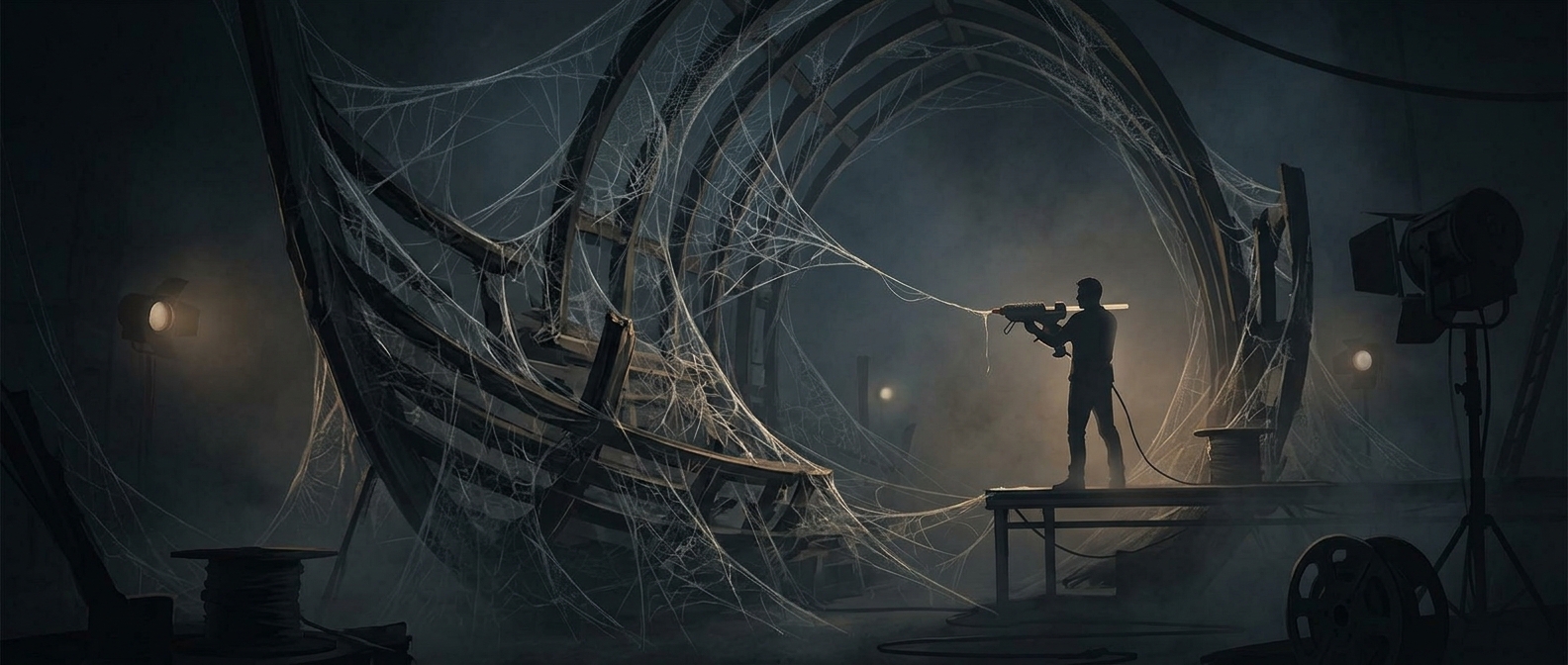 How film crews make fake cobwebs