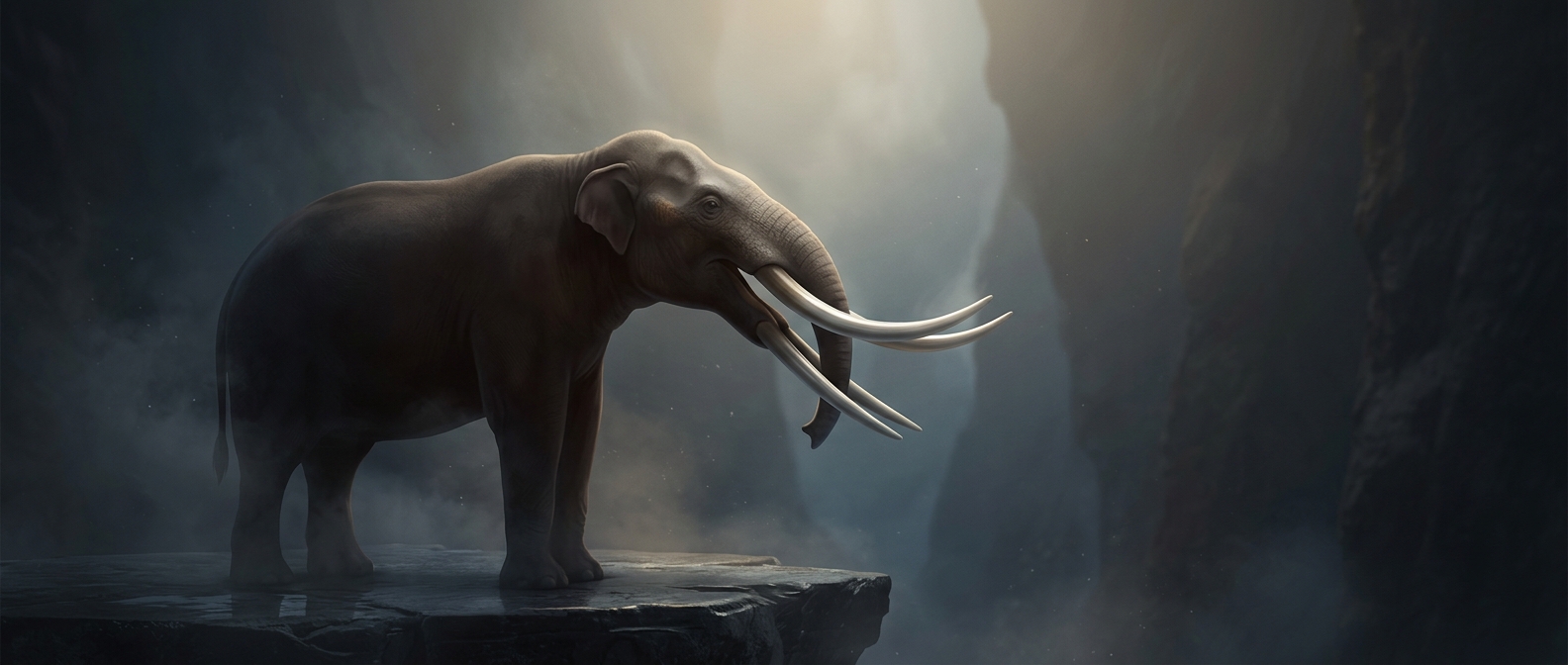 The prehistoric animal with four tusks