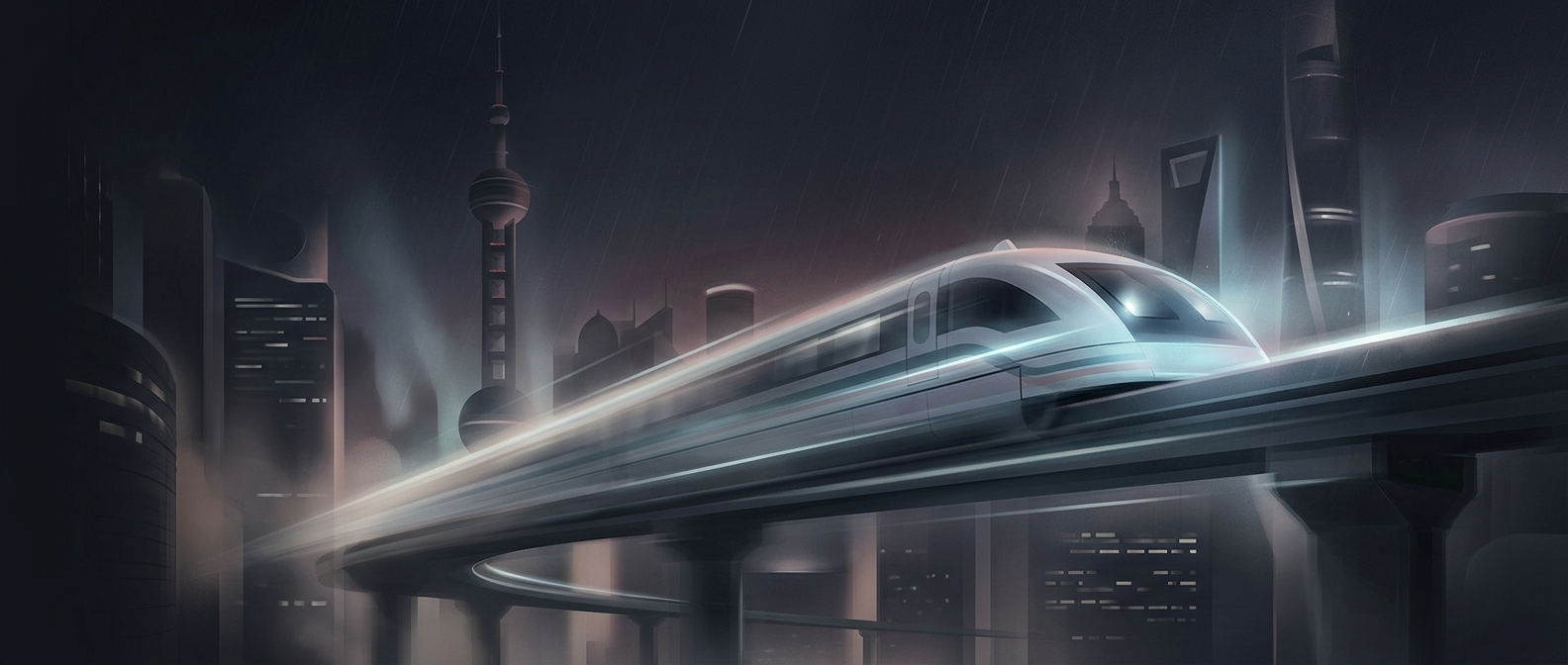 The train that floats to the airport in seven minutes