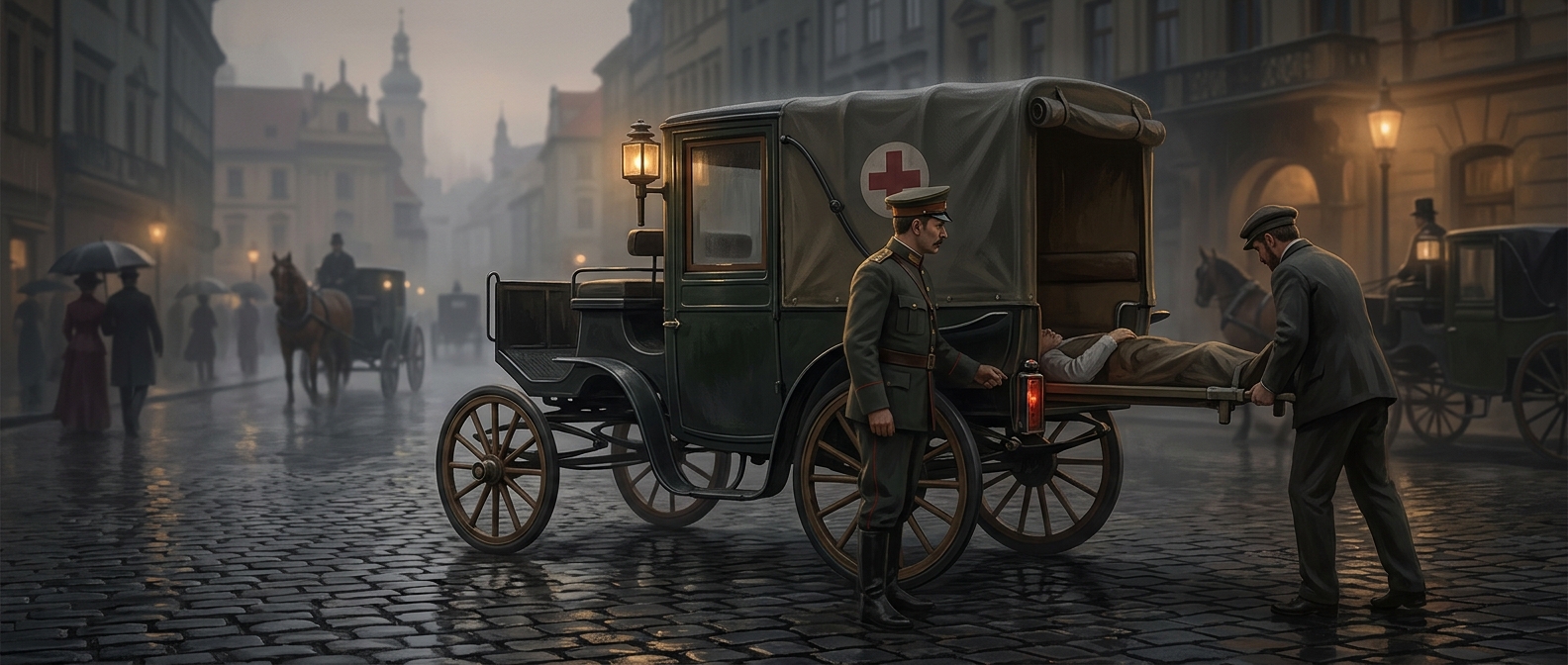 Motorized ambulances were first introduced in the late 1890s