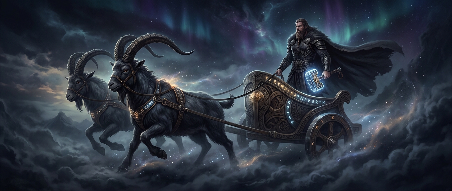 Norse mythology featured a chariot pulled by goats