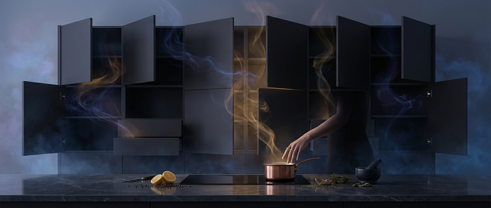 Gemini leaves every cabinet door open after cooking