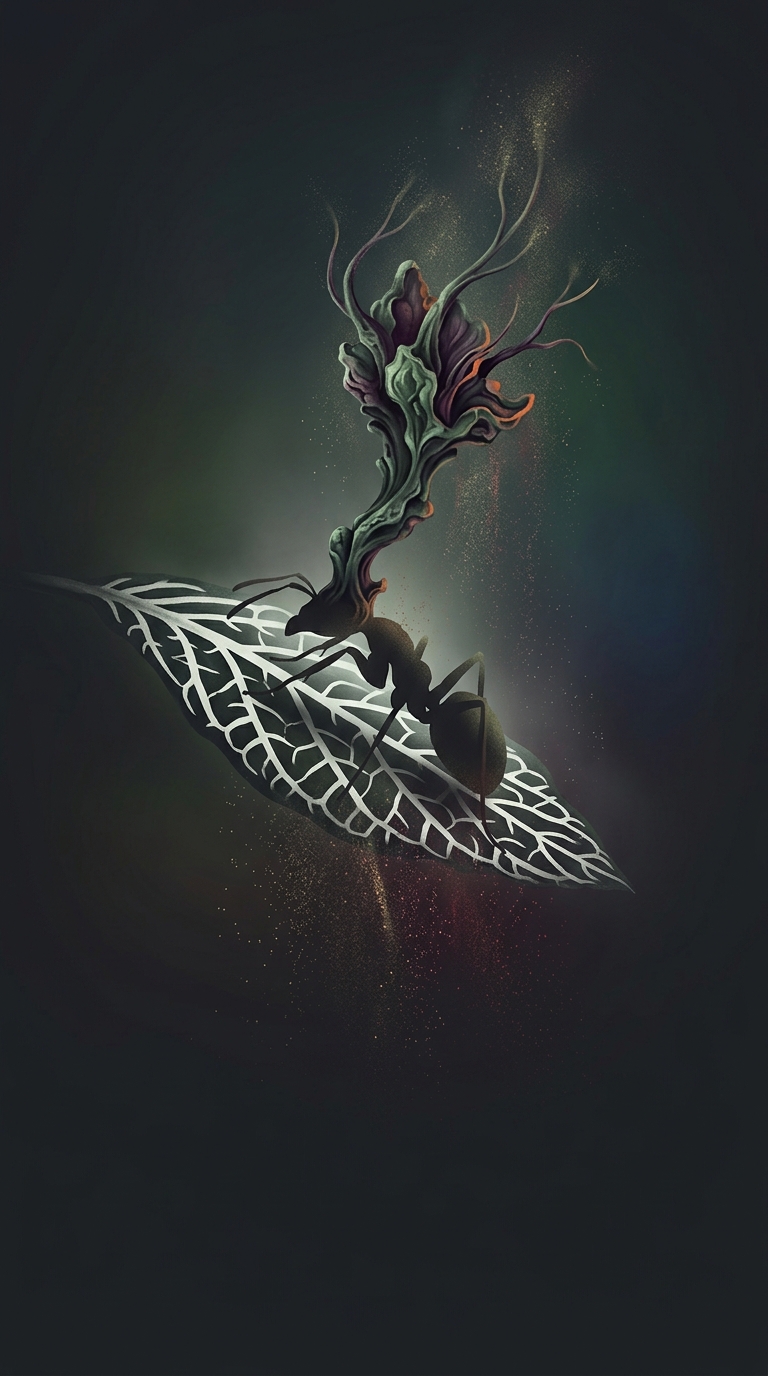 Cordyceps fungi infect the brains of tropical carpenter ants, hijacking their central nervous systems to turn them into mindless, climbing zombies.