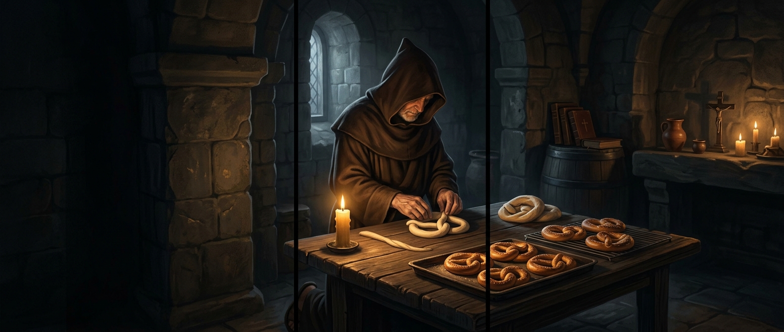 Pretzels may have started as monks’ baked knots