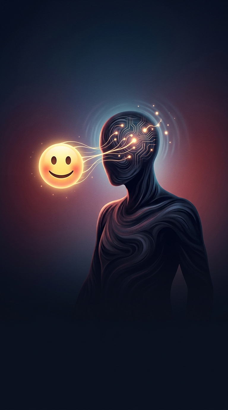 How does your brain biologically react when someone sends you a simple smiley face emoji?