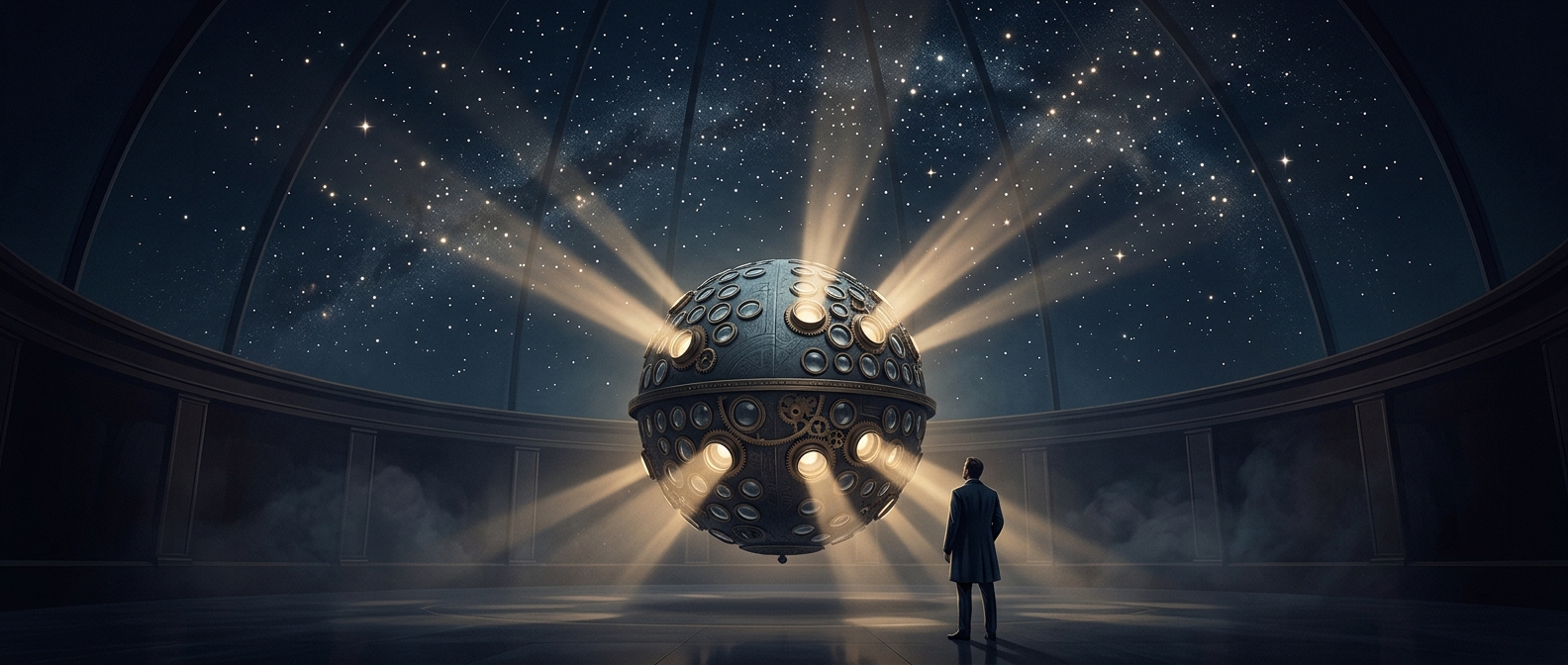 Planetariums project stars using heavy optical spheres