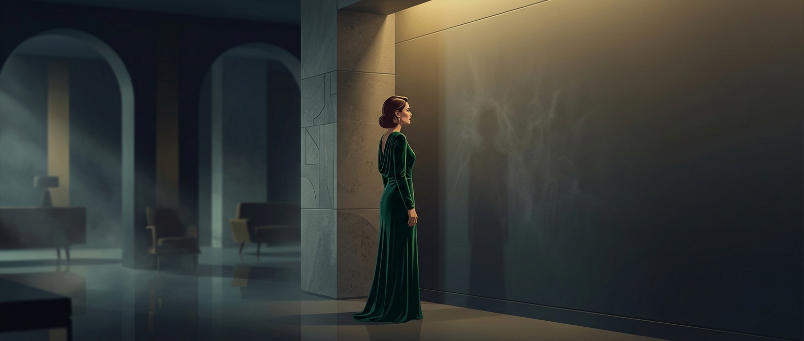 Daytime drama characters dramatically stare at walls alone