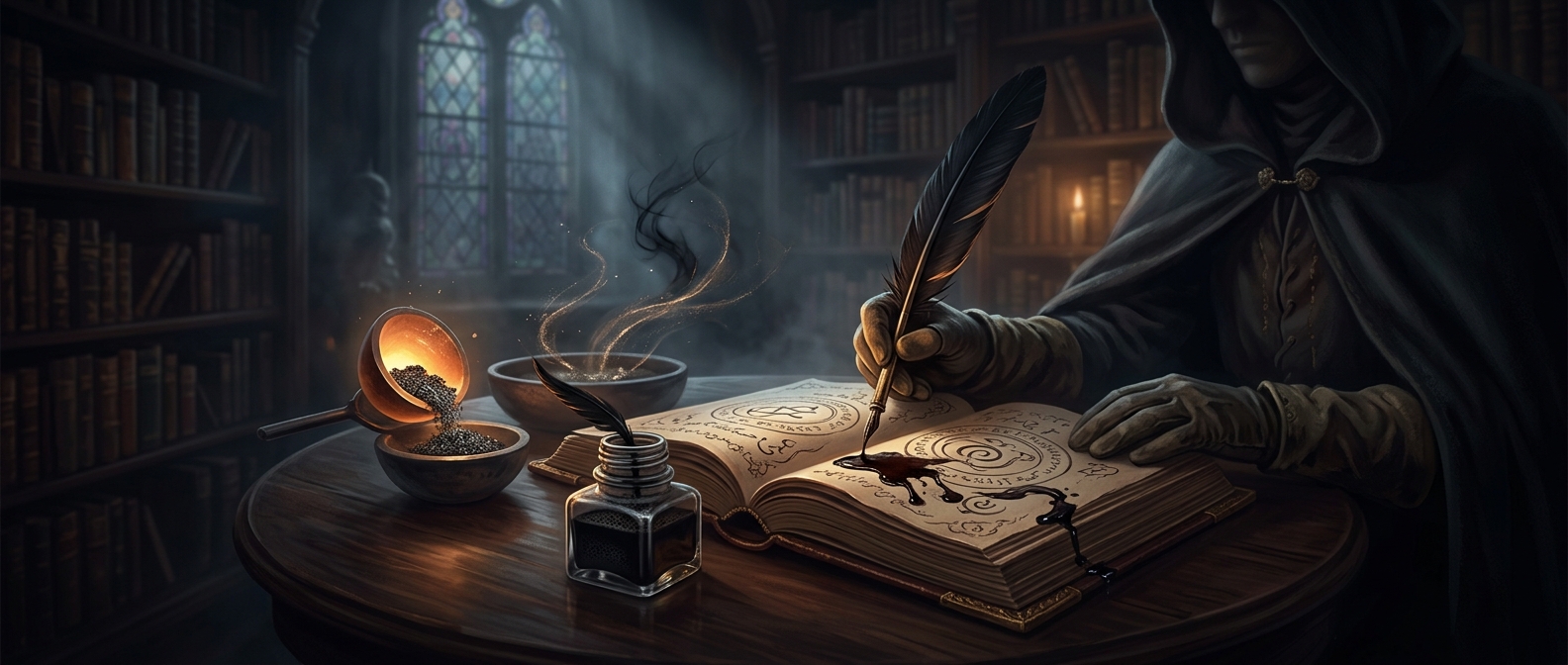 Historical magic books required ink mixed with heavy iron