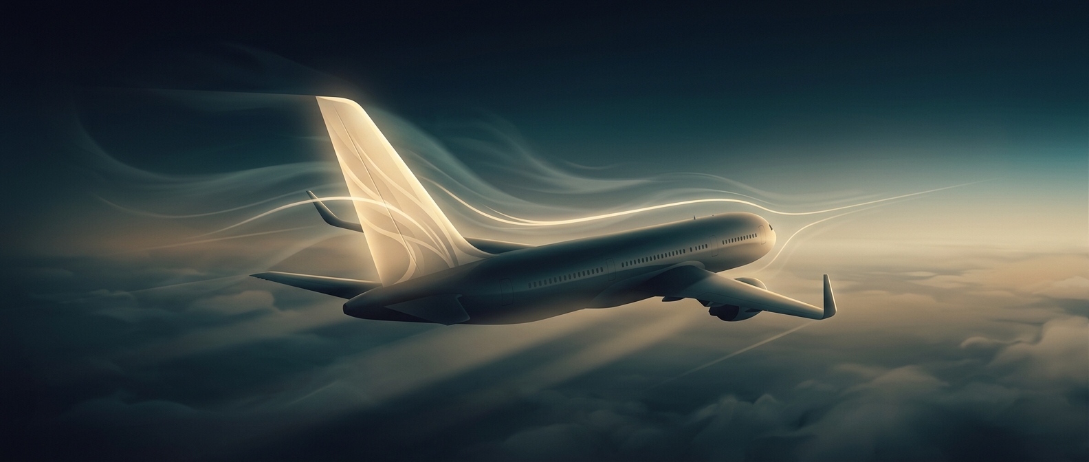 Giant tail fins keep airplanes pointing strictly forward