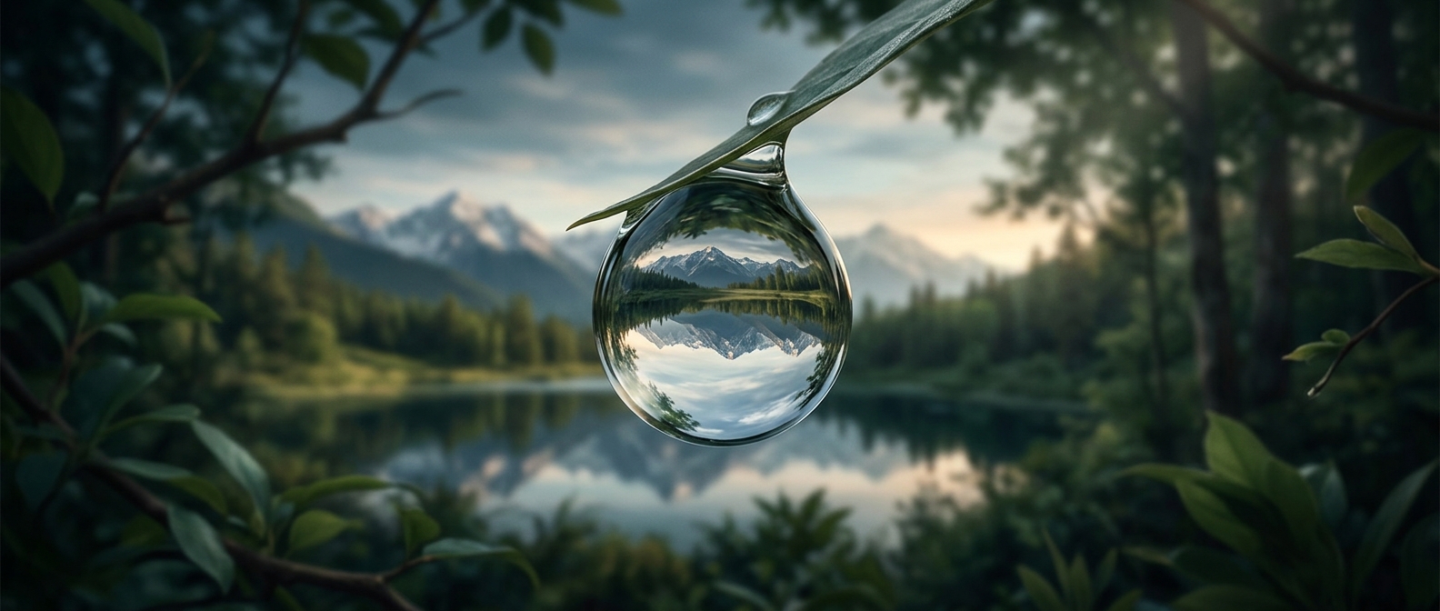Why water droplets turn the world upside down