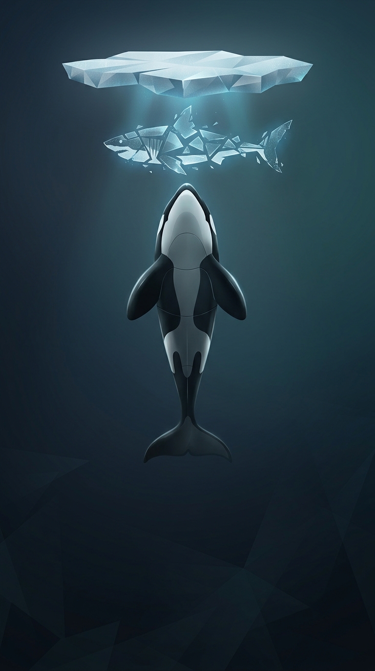 What terrifyingly intelligent tactic do Orcas use to completely dismantle Great White Sharks in the wild?