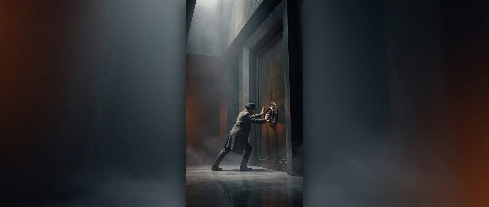The everyday defeat of pushing a door the wrong way