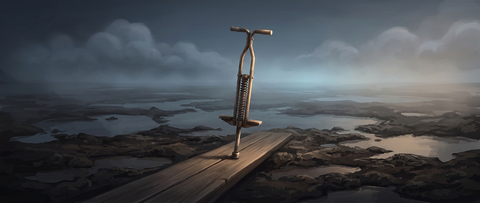 Was the pogo stick invented for muddy roads