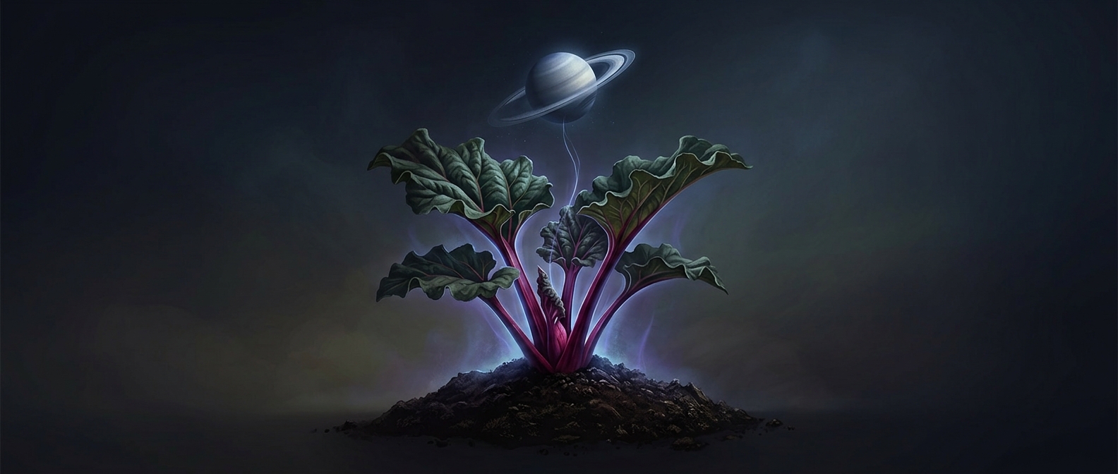 Astrology assigns rhubarb to Saturn because it is tart, harsh and laborious