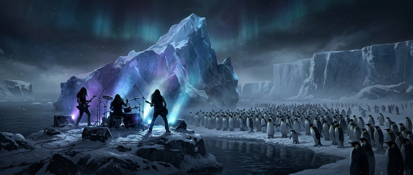 Metallica's Antarctic concert needed headphones