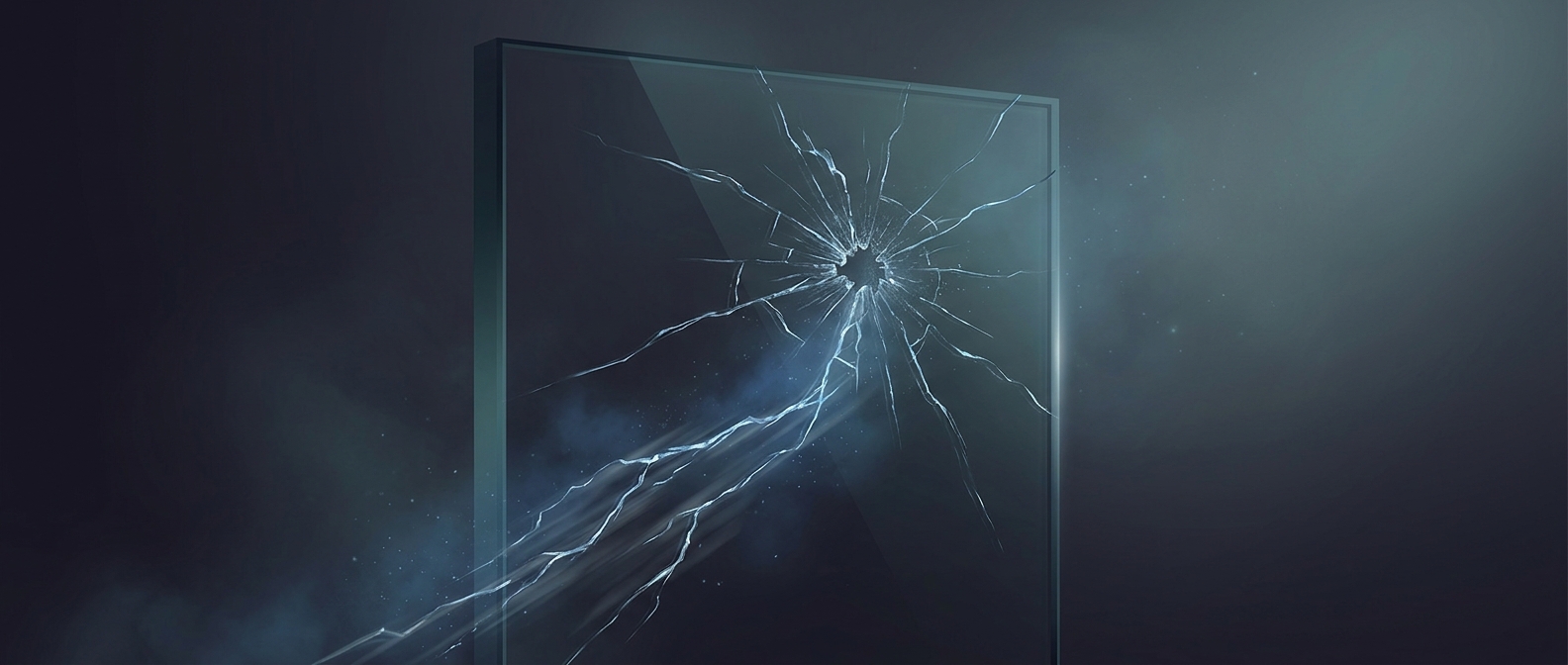 A crack in tempered glass can travel at 3,000 mph